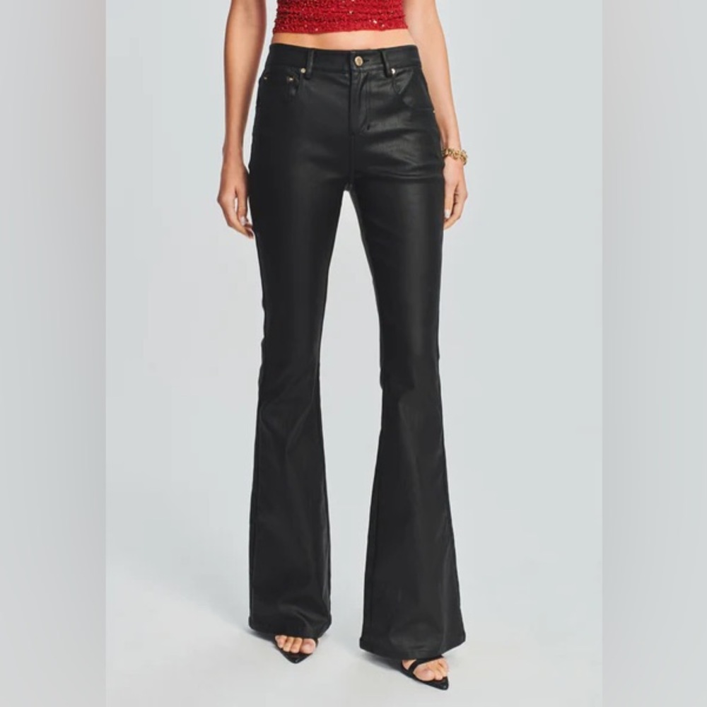 Retrofete LAUREL COATED DENIM PANT Size 31 black EUC S0768